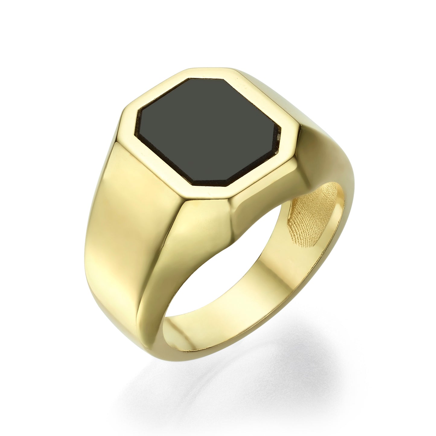 Onyx gold ring